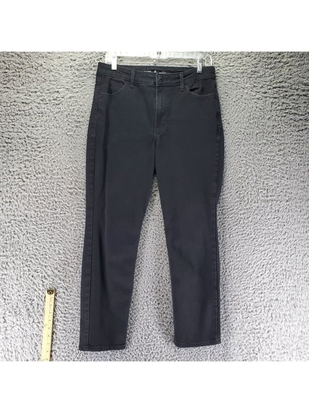 Old Navy Jeans Women 10 Short Black High-Rise Wow Straight Stretch Denim
